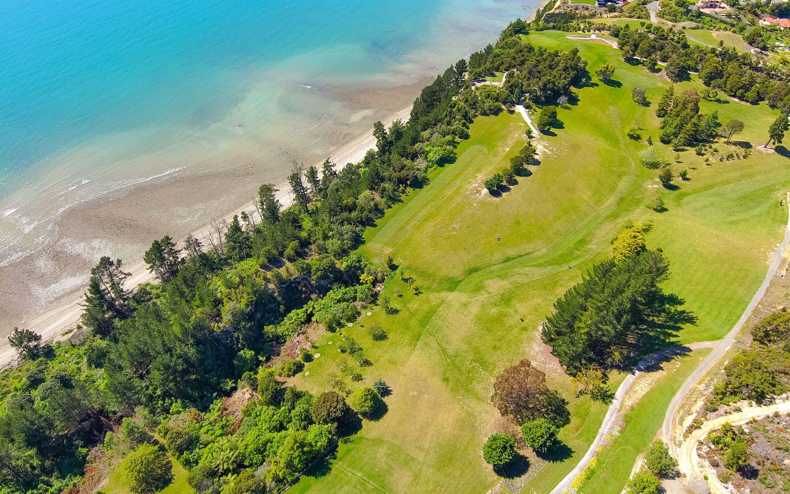 Tasman Golf Club aerial by Bare Kiwi